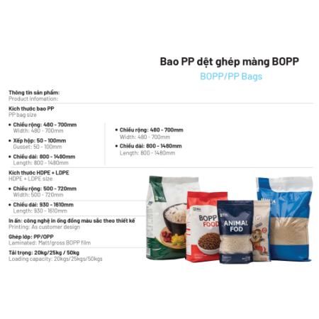 Bao PP Dệt Ghép Màng OPP